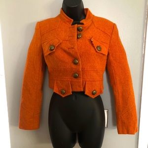 Taikonkhu Anthro orange crop blazer